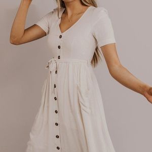 Fashion on Earth Women’s Button-Front Tie Maxi Dress